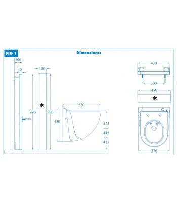 Sanibroyeur Sanibroyeur Sanicompact Comfort Box (antraciet ) -