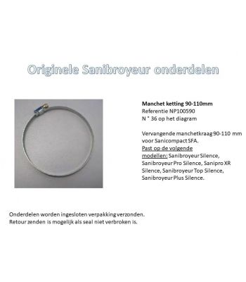 Sanibroyeur Slangklem 90-110mm NP100590